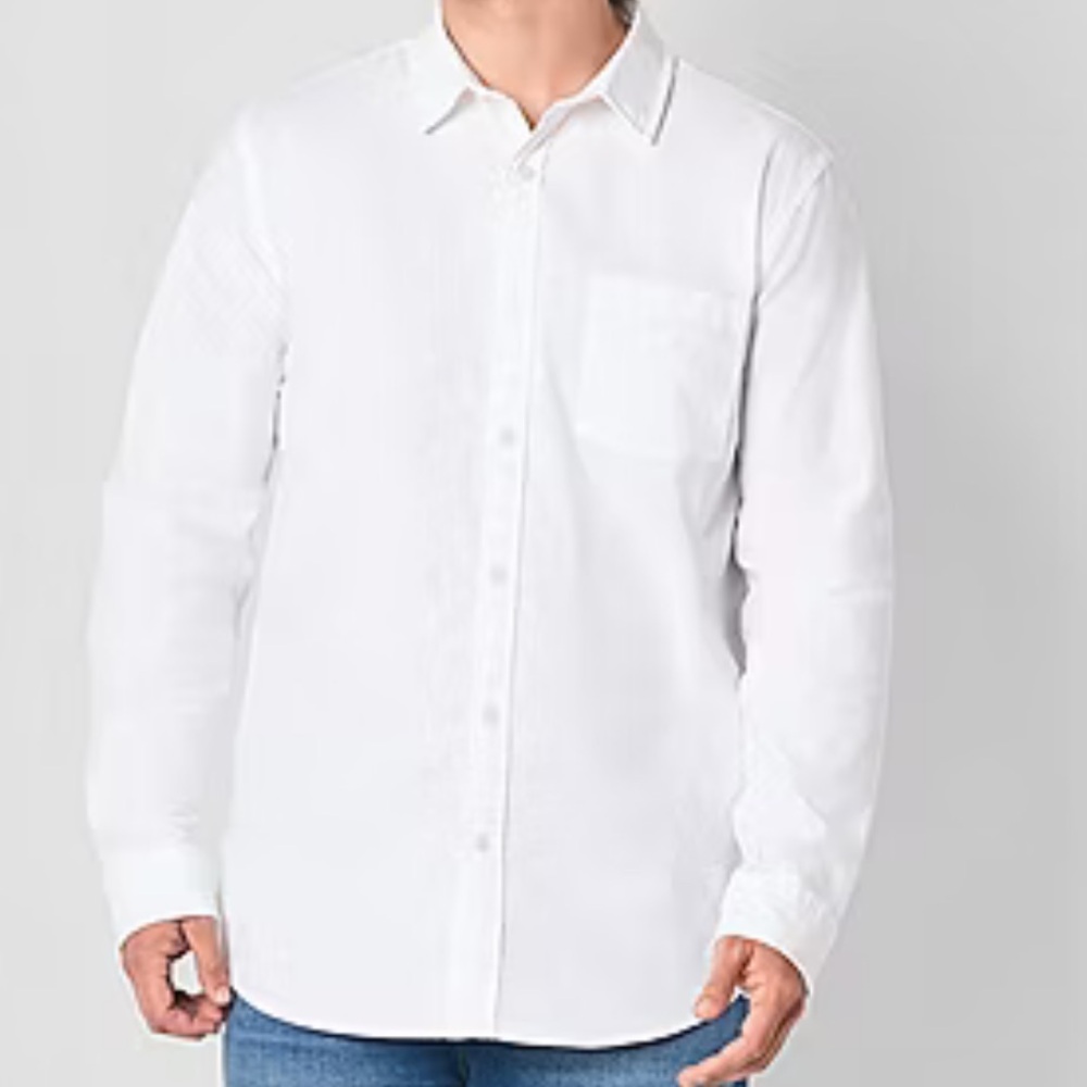 Mutual Weave White Oxford Dress Shirt